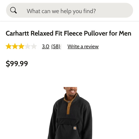 Carhartt Zip Up Sweater Blue and Tan Fleece - Picture 4 of 4